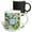 Multicolor, variant on 3drose, Initial P- American Arts and Crafts Style Ginkgo Monogram Design, 11oz Mug