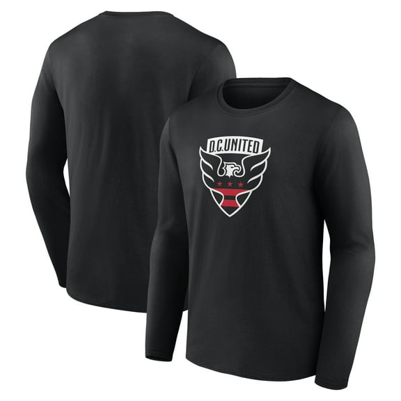 Men's Black D.C. United Official Logo Long Sleeve T-Shirt