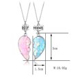 thumbnail image 5 of 2pcs/set Sequin Stitching Heart Broken Best Friends Necklace Pendant Chain, 5 of 5