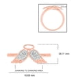 thumbnail image 2 of Cali Trove 1/20 Ct Natural Diamond Angel Wing Ring for Women in 18KT Rose Gold Vermeil over 925 Sterling Silver | Halo Wing Fashion Band | Sentimental Gift for Her, 2 of 5