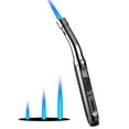 thumbnail image 1 of Yeuligo Torch Lighters, 7.6in Long Butane Lighter with Visible Window, Adjustable and Refillable Lighter for Kitchen Fireplace Camping Candle Grill BBQ Fireworks.Gas Not Included(Black), 1 of 4