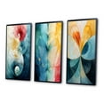 thumbnail image 3 of Designart "Circular Harmony Contemplating Divinity VI" Modern Geometric Framed Wall Art Set Of 3 - Turquoise Abstract Frame Gallery Set For Office Decor, 3 of 6
