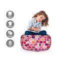 thumbnail image 2 of Geometric Storage Toy Bag Chair, Honeycomb Style Hexagons Various Abstract Pattern, Stuffed Animal Organizer Washable Bag, Large Size, Plum Multicolor, by Ambesonne, 2 of 3