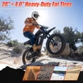 thumbnail image 5 of HiKeep 20 Inch Fat Tire Bike for Adults, 750W Motor, 48V 17.5Ah Removable Battery, 20 MPH Class 2, Full Suspension, UL2849, 5 of 9