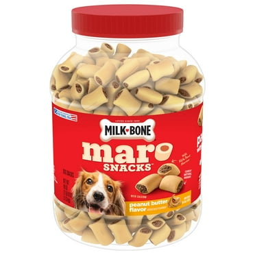 Milk-Bone MaroSnacks Dog Treats, YPF5 Peanut Butter, 40 Ounce with Real Bone Marrow and Calcium