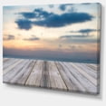thumbnail image 2 of Wooden Board at Sunset Seashore - Modern Canvas Art Print, 2 of 3
