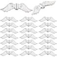 thumbnail image 2 of 60pcs  Alloy Small Hole Wing Loose Spacer Charm Beads Accessories Tibetan Style Angel Wing Spacer Beads  for DIY Bracelet Necklace Earrings Jewelry Making, Bright Silver, 2 of 8