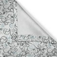 thumbnail image 5 of Ambesonne Floral Grommet Curtain, Damask Antique Curls, 50" x 120", Grey Pale Blue White, 5 of 6