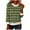 A-Army Green, variant on Women's Fuzzy Fleece Tops Trendy Gradient/Stripe/Polka Dot Print Crew Neck Blouses Soft Comfy Long Sleeve Pullover Shirts Winter Plush Warm Loungewear Tops