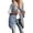 Gray-M, variant on Women's Double Sided Fleece Lined Puffer Vest Sleeveless Long Coat Hooded Jackets Outerwear with Full Zipper and Pockets