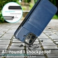 thumbnail image 4 of Dteck Case for iPhone 13 Pro Max 6.7-inch,Shockproof Card Holder Wallet Leather Hybrid Rubber Back Phone Kickstand Cover for iPhone 13 Pro Max,Darkblue, 4 of 7