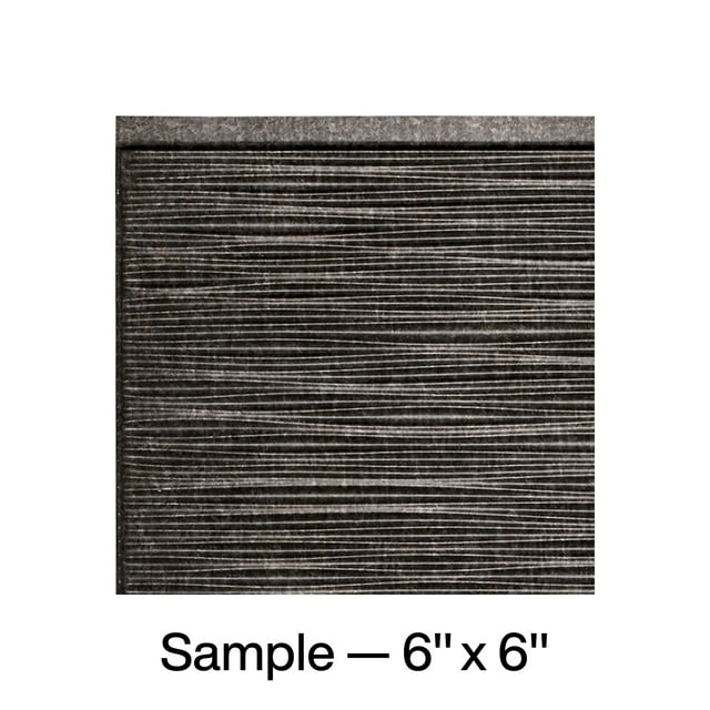 FASÄDE Ripple Decorative Vinyl Backsplash Panel in Smoked Pewter (6X6 Inch Sample