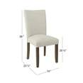 thumbnail image 3 of HomePop Traditional Fabric Parsons Dining Chairs, Soft Gray (Set of 2), 3 of 11