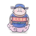 thumbnail image 2 of Chinese God of Wealth Nodding Miniature Car Dashboard Ornament Desktop Toy 8x10.5cm Table Decoration for Housewarming Gift D, 2 of 9