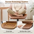 thumbnail image 3 of COOLHUT Mid-Modern Ergonomic Home Office Chair, Faux Suede Task Desk Chair with Removable Armrests, Accent Chair Designed Mid To High Backrest With Back Support, Swivel Rolling & Rocking Tilt, 3 of 11