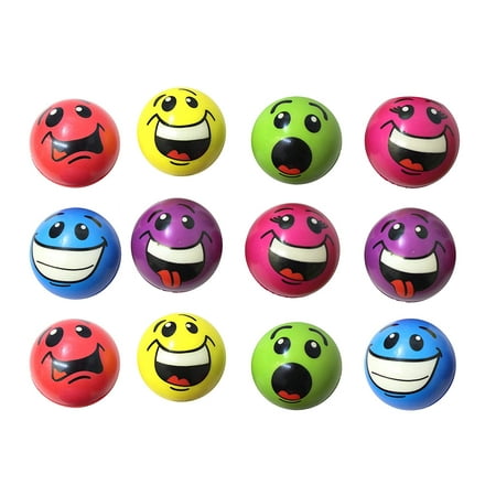 Emoji Stress Ball Bundle of 12 - BULK - Fidget Set for Students, Adults and Children Office Calming Toy