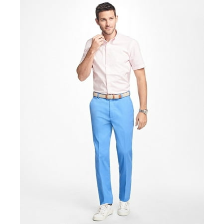 New Brooks Brothers Mens Clark Garment-Dyed Cotton Pant, Blue (33/32) 5324-4
