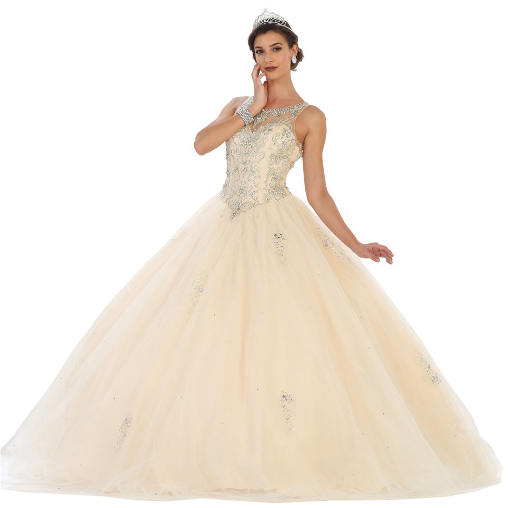 Layla K BEADED QUINCEAÑERA FORMAL BALL GOWN