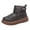 Brown, variant on Women's Winter Warm Snow Boots Fleece Lined Mid Calf Booties Wide Toe Box Platform Non Slip Walking Shoes Brown 7.5