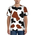 thumbnail image 4 of Haiem Hip Hop Hipster Baseball Jersey Button Down Shirts Sports Uniforms Men Women Jersey(Brown Black Cow,X-Large), 4 of 9