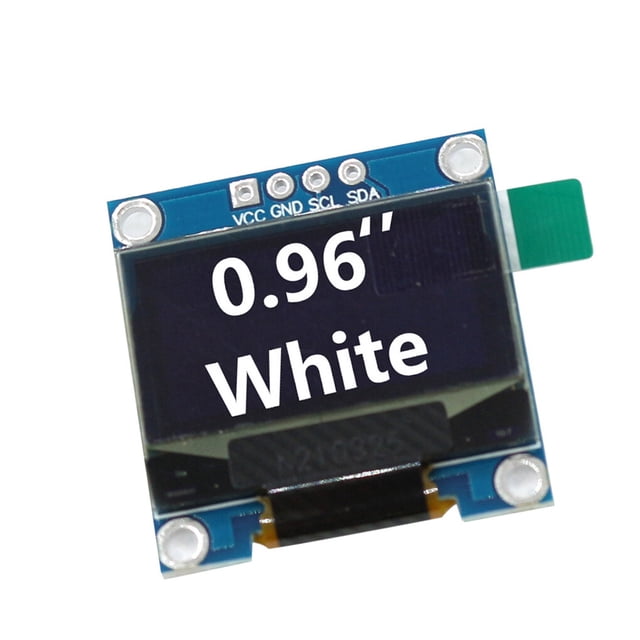 VONKY 0.96 Inch OLED LCD Screens Wide Voltage Range 4pin 128x64 Pixel Display Modules Circuit Board DIY Repair Replacement for Arduino White