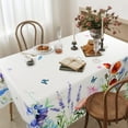 thumbnail image 2 of Floral Butterfly Tablecloth,Floral Print Tablecloth for Rectangle Tables 60 x 84,Perfect for Kitchen Dinner,Restaurant,Holiday Picnic Table Cover, 2 of 5