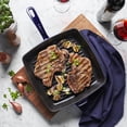 thumbnail image 2 of Staub Cast Iron 12-inch Square Grill Pan - Dark Blue, 2 of 4