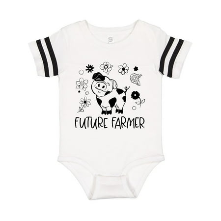 

Inktastic Future Farmer Cute Pig and Flowers Gift Baby Boy or Baby Girl Bodysuit