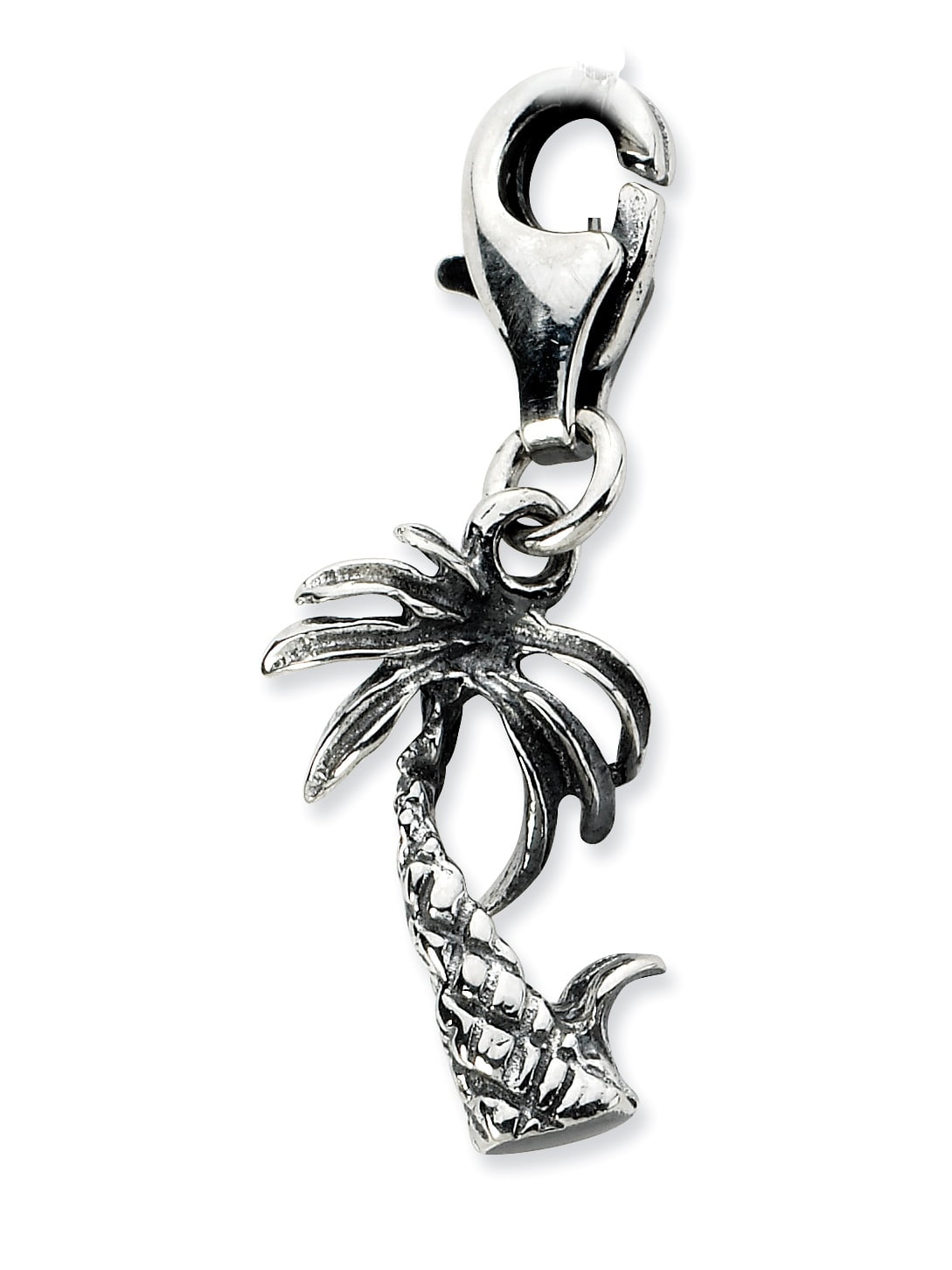 Roy Rose Jewelry Sterling Silver Amore la Vita Orange Enameled Flower w/Lobster Clasp Charm