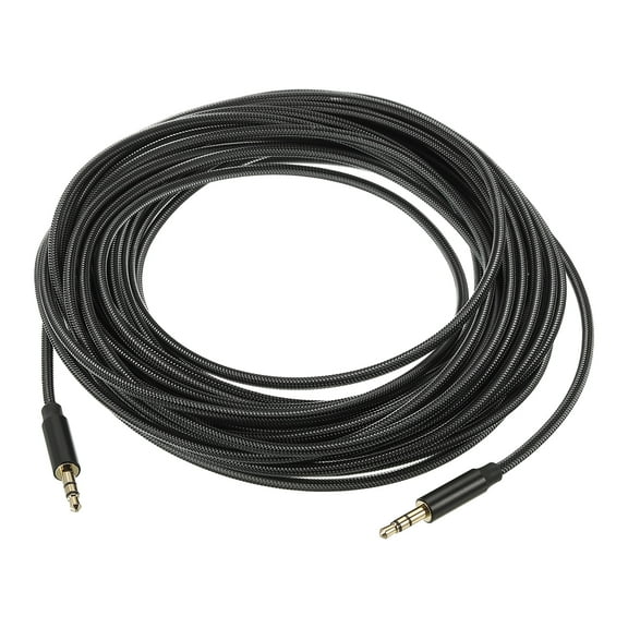 3.5mm Aux Cable Male to Male Auxiliary Audio Cable HiFi Headphone Cord 33ft Nylon Braided for Phone Headphone Black