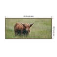 thumbnail image 5 of Kate and Laurel Framed Canvas Wall Art Print Highland Cow I by Laura Evans, 40 x 18 Sylvie Walnut Frame, Rustic Farmhouse, Animal Art for Wall Decor, 5 of 8