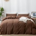 thumbnail image 3 of Juego de funda de edredón MooMee Bedding, 100% algodón lavado y lino, tamaño king, 3 of 6