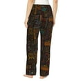 thumbnail image 3 of Goofa Polynesian Turtles Printed Soft Pajama Pants for Women, Wide Leg Comfy Casual Lounge Yoga Pants-Medium, 3 of 9