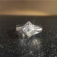 thumbnail image 3 of K-KED 925 Silver Women Fashion 3Pcs/Set Wedding Ring Cubic Zircon Delicate Jewelry Sz 6-10-6, 3 of 6