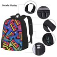 thumbnail image 3 of Bingfone Vintage Audio Cassettes for Backpack Lunch Bag Pencil Case Set, Large Capacity School Backpack Combination Three-piece Set, Unisex, 3 of 7