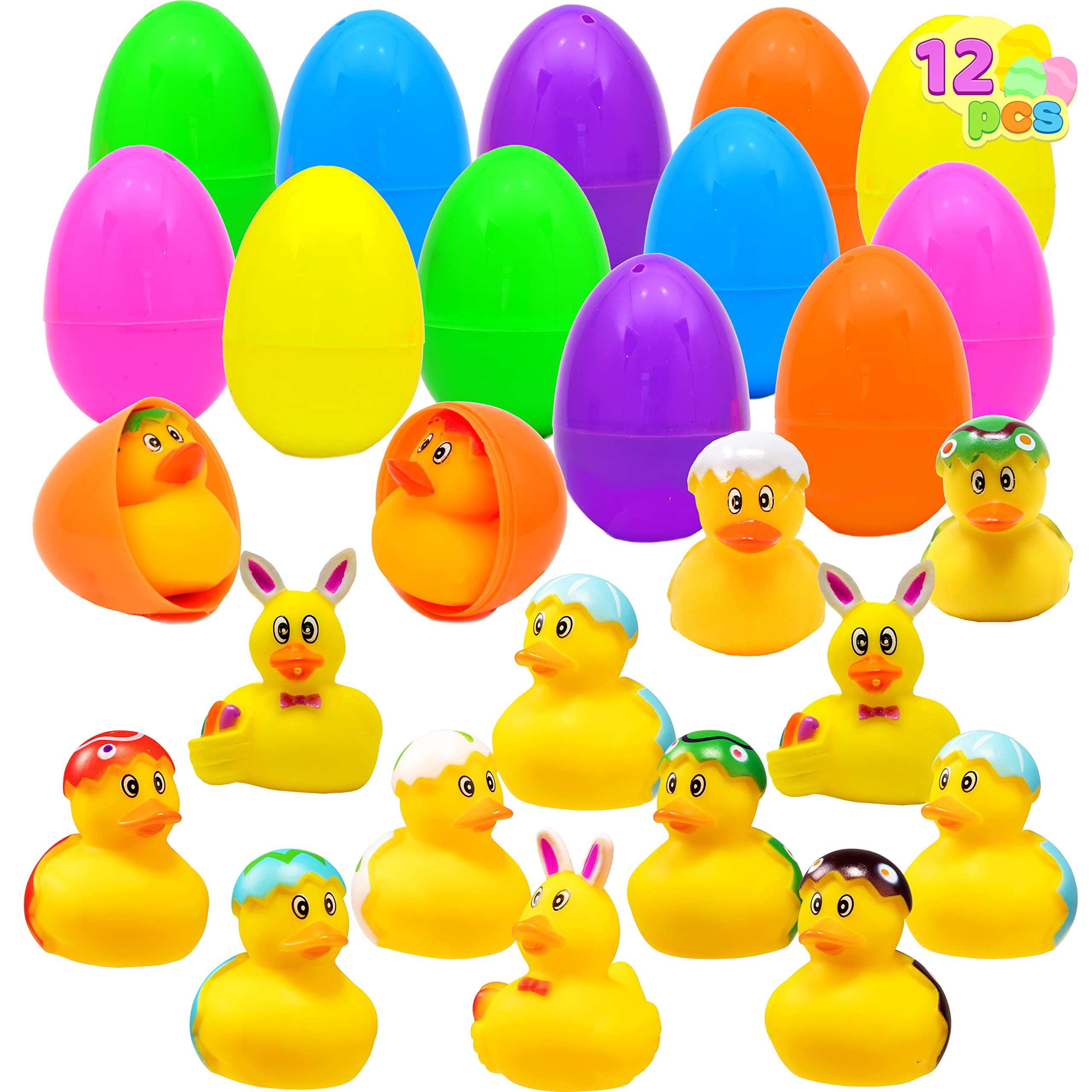 Fun Express Pre-Filled Easter Eggs Bulk 24 Pack – Candy-Filled Plastic Eggs For Egg Hunts & Parties