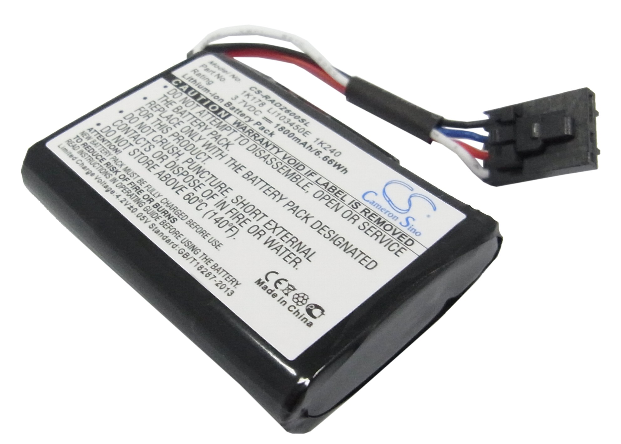Replacement Battery For DELL 3.7v 1800mAh/6.66Wh RAID Controller