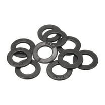 10 Pcs 3/4" Black Flat Washers, 37mm Outer Diameter, 45 Steel Metal Washer for Screws and Bolts