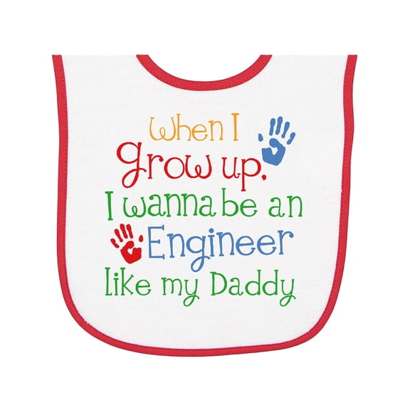 Inktastic Engineer Like Daddy Baby Terry Cloth Bib