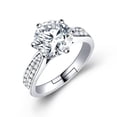 thumbnail image 1 of Anillo De Diamante De Simulación Para Mujer, Anillo De Dedo Abierto Ajustable, Propuesta De Matrimonio De Simulación, Anillo Abierto, Regalos Para Novia Y Esposa Serendint AP005944-00, 1 of 6