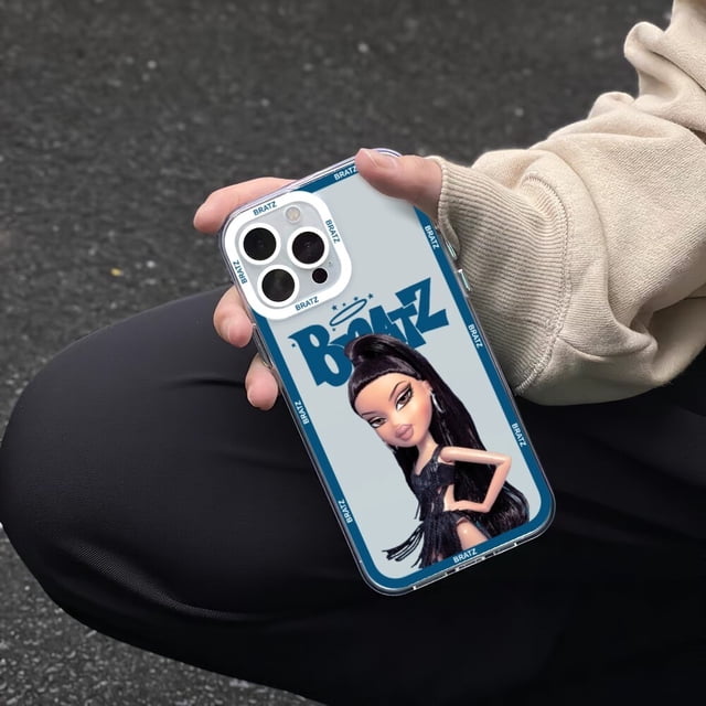 Bratz funda de teléfono de muñeca, carcasa transparente para iPhone 11, 12 Mini, 13, 14 Pro Max Fivean unisex