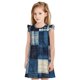 thumbnail image 1 of Fotbe Indigo Patchwork Quilt Vestido de Dormir para Niñas de 3 a 10 Años, Mangas Cortas, Estilo Princesa, Pijama Camisón con Mangas Voladas-XX-Large, 1 of 6