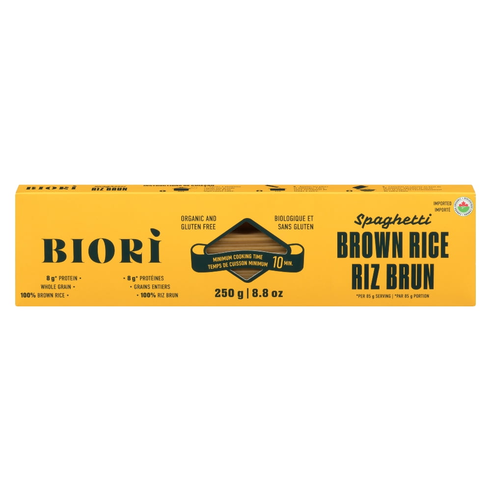 Biori 100% Organic Gluten Free Brown Rice Spaghetti 250g, Whole Grain, Non-GMO