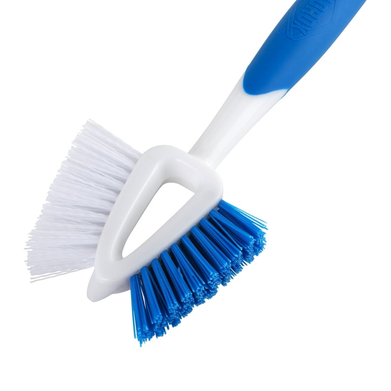 Elitra Swivel Grout Scrubber with Telescopic Handle & Tough Bristles,  Silver Blue 