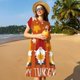 thumbnail image 4 of Easygdp Happy Thanksgiving Three Gnomes para Vestido Transpirable de Mujer, Vestido Suelto de Manga Corta con Pliegues y Bolsillos para el Verano, 4 of 6