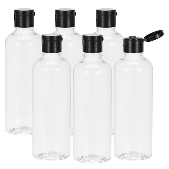 Uxcell 6 Pcs 3.4 Oz(100ml) Plastic Travel Bottles with Flip Cap, Clear