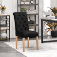 thumbnail image 2 of Alden Design Tufted Upholstered High Back Parson Dining Chair, Set of 2, Black, 2 of 7