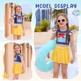 thumbnail image 5 of Marendyee Girls Bikinis Two Piece Swimsuit Princess Bikini Set Toddle Kids Ruffles Bathing Suit Role Play Swimwear 140 cm 9-10 Years, 5 of 17