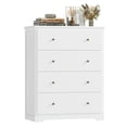 thumbnail image 1 of Homfa Commode, Organisateur Moderne avec 4 Tiroirs pour Chambre, Fini Blanc, 1 of 7