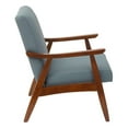 thumbnail image 2 of OSP Home Furnishings Davis Chair in Klein Sea fabric with medium Espresso frame., 2 of 5